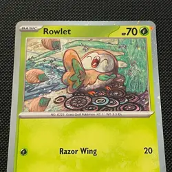 Rowlet 013/197 Cosmos Holo Obsidian Flames - Near Mint Pokemon Card - Image 2