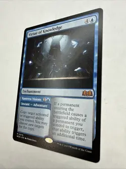 MTG Virtue of Knowledge Wilds of Eldraine Regular Card NM-Mint Condition - Image 3