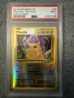 Pokemon Card Pikachu 35/108 XY Evolutions Reverse Holo Mint - Image 1