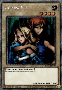 Gemini Elf - Platinum Secret Rare 1st Edition RA03-EN109 - NM - YuGiOh - Image 1