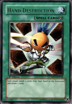 Hand Destruction - Rare 1st Edition DP07-EN018 - MP - YuGiOh - Image 1