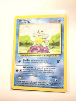 SQUIRTLE - 63/102 - Base Set - 4th Print - 1999-2000 - Pokemon Card - MP - Image 1