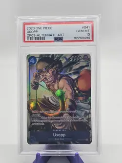 One Piece Usopp Alternate Art Foil OP03-041 Pillars of Strength PSA 10 GEM MT - Image 1