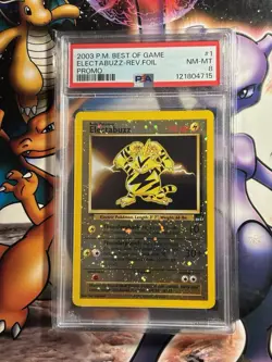 2003 Pokemon ~ Best of Game Promo ~ Electabuzz-Reverse Foil #1 ~ PSA 8 NM-MT - Image 1