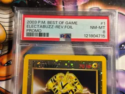 2003 Pokemon ~ Best of Game Promo ~ Electabuzz-Reverse Foil #1 ~ PSA 8 NM-MT - Image 2