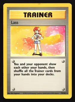 Lass 75/102 Base Set Rare Pokemon Card - Image 1