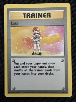 Lass 75/102 Base Set Pokemon Card MP - Image 1