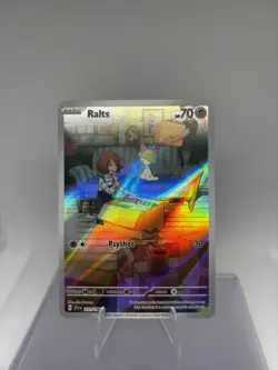 Pokemon TCG Ralts Scarlet & Violet Base Set Holo Illustration Card 211/198 - Image 1