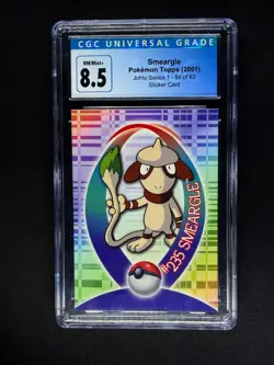 2001 Pokemon TV Animation Johto Series 1 Sticker Card #235 Smeargle CGC 8.5 - Image 1