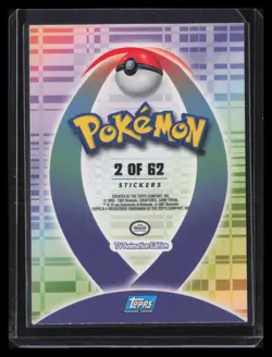 2001 Topps Pokemon Johto (UK) #2 Bayleef Sticker cards - Image 2