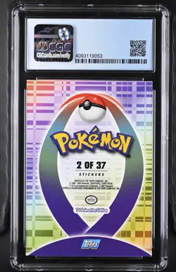 2001 Pokemon TV Johto League Champions #172 Pichu Sticker CGC 9 - Image 2
