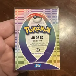 2001 Topps Pokemon Glossy Johto League Champions Sticker #229 Steelix 45 Of 62 - Image 2