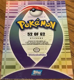 2001 Topps Pokemon Johto Series 1 Sticker Chase #220 Swinub 52 of 62 Glossy NM - Image 2