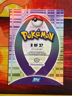2001 Topps Pokemon TV Animation Ed. Johto Series 1 Stickers #199 Slowking 8/37 - Image 2
