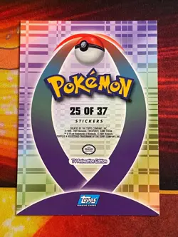 2001 Topps Pokemon TV Animation Ed. Johto Series 1 Stickers #230 Kingdra 25/37 - Image 2