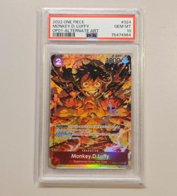 PSA 10 MONKEY.D.LUFFY Alt Art OP01-024 One Piece Romance Dawn English Gem Mint - Image 1