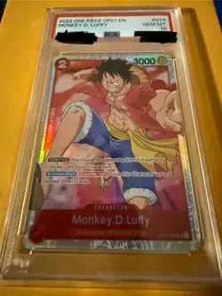 ONE PIECE ROMANCE DAWN OP01-024 MONKEY D. LUFFY PSA 10 GEM MINT - Image 1