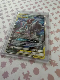 Mewtwo & Mew GX SM191 Tag Team Alt Art Black Star Promo Pokemon Card TCG - Image 5