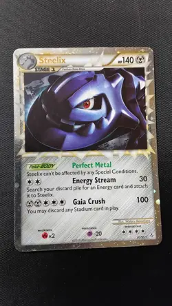 Pokemon TCG Steelix Prime Unleashed Holo Card 87/95 Rare - Image 1