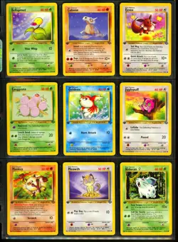 1999 Pokemon 1ST EDITION Jungle Set NEAR COMPLETE Non Holo COMMON Cards Lot WotC - Image 2