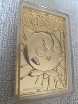 Vintage 1999 Burger King Pokemon 23K Gold Plated Trading Card Jiggly Puff - Image 2