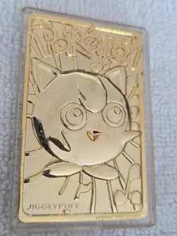 Vintage 1999 Burger King Pokemon 23K Gold Plated Trading Card Jiggly Puff - Image 4