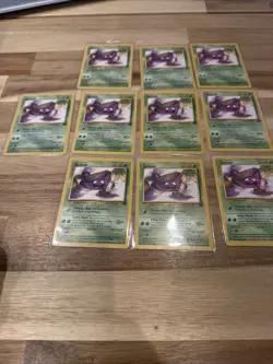 Grimer 57/82 Lot of 10 Pokemon Cards. Banned ! NM Rocket Set - Image 1