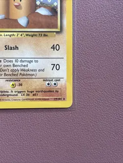 Pokemon TCG Dugtrio Base Set Unlimited Rare Card 19/102 NM / LP Condition - Image 2