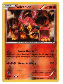 Pokemon Card: Volcanion REVERSE HOLO 25/114 XY Steam Siege Rare! EX - Image 1