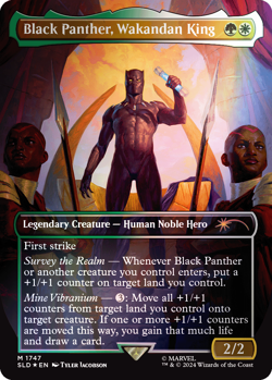 MTG Magic The Gathering Marvel Secret Lair Black Panther Foil Sealed - Image 4
