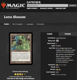 1998 MTG Magic the Gathering Urza's Saga Lotus Blossom Rare BGS 8.5 NM-MT+ - Image 4