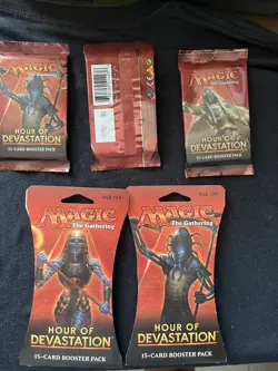 Magic the Gathering Hour of Devastation Booster Pack X5 Factory Sealed - Image 1
