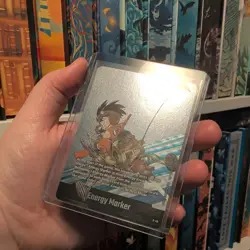 Son Goku E-45 Silver Energy Marker Dragon Ball Manga Booster Card Fusion World - Image 2
