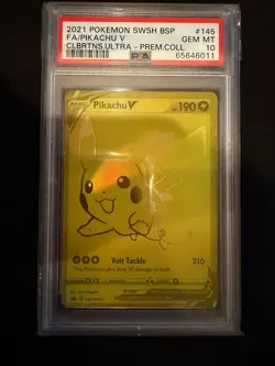 2021 Pokemon Swsh #145 Ultra Premium Collection Pikachu V PSA 10 - Image 1