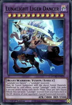 Lunalight Liger Dancer - Super Rare 1st Edition DUAD-EN030 - NM - YuGiOh - Image 1