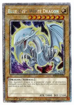 Yu-Gi-Oh! Blue-Eyes White Dragon (7th Art) Platinum Secret Rare RA04-EN108 - Image 1