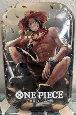PORTGAS D. ACE ONE PIECE TCG TIN PACK SET VOLUME 2 FACTORY SEALED OP-13 W/PROMO - Image 1