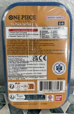 SABO ONE PIECE TCG TIN PACK SET VOLUME 2 FACTORY SEALED OP-13 WITH PROMO - Image 2