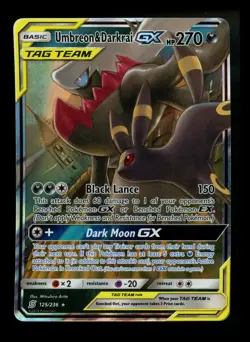 Umbreon & Darkrai GX 125/236 Unified Minds 2019 Holo Tag Team Pokemon Card TCG - Image 1