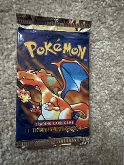 1999 Pokemon Charizard Base Set Shadowless Sealed Booster Pack WOTC - Image 1