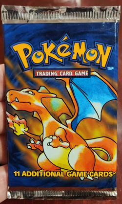 Pokemon TCG Base Set Unlimited Booster Pack Charizard Art WOTC Sealed - Image 1