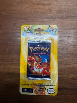 1999 Pokemon Base Set Sealed Blister WOTC Charizard Artwork Booster Pack - Image 1