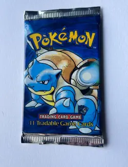 1999 Pokemon Base Basic Set SHADOWLESS BLASTOISE Booster Pack Sealed WOTC 9781575306032 - Image 2