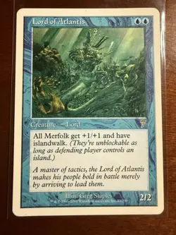 MTG Magic the Gathering Lord of Atlantis (83/354) Seventh Edition LP - Image 1