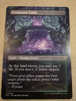 Overgrown Tomb - (Borderless) Lorwyn Eclipsed Regular - Mtg - Image 2