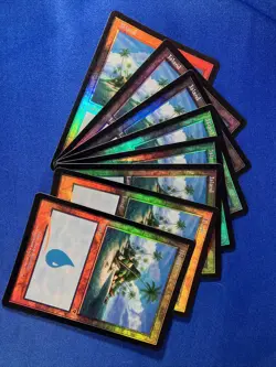 1x FOIL INVASION ISLAND x1 335 336 337 338 Basic Land MtG Magic fast shipping - Image 2
