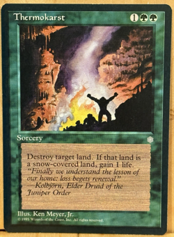 LIMITED EDITION Ice Age Vintage MtG Thermokarst Unplayed NM - Image 1