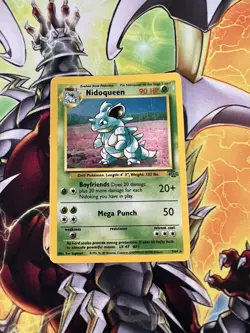 Pokemon Card Nidoqueen 7/64 Jungle Set Holo Rare WOTC Played 2 - Image 1