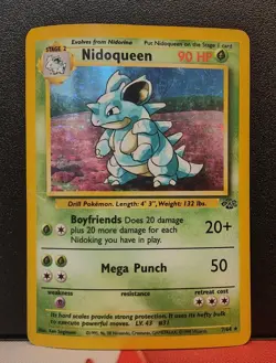 Pokemon Nidoqueen Card 7/64 Jungle Set Holo Rare - Image 1