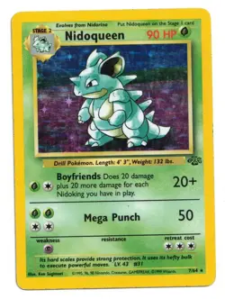 Pokemon Card: Nidoqueen HOLO 7/64 Jungle Set Vintage Rare! EX - Image 1